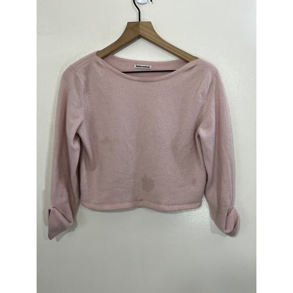 Reformation Tops - Reformation Cropped Sweater M Coquette Minimalist Capsule Quiet Luxury Old Money